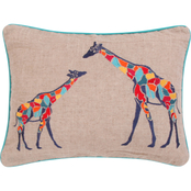 Levtex Home Mackenzie Giraffes Burlap Pillow