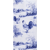 Kay Dee Designs Blue Rooster Dual Purpose Toile Terry Towel