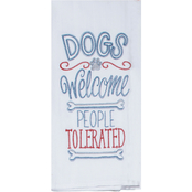Kay Dee Designs Wags Dogs Welcome Embroidered Flour Sack Towel