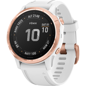 Garmin Fenix 6S Pro Rose Gold with White Band Multisport GPS Smartwatch