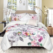 Royale Linens Brighton Watercolor Floral 3 pc. Comforter Set