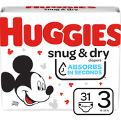 Huggies Snug and Dry Diapers Size 3 (16-28 lb.) 31 ct.
