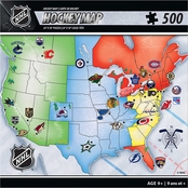 MasterPieces NHL Hockey USA 500 pc. Puzzle Map