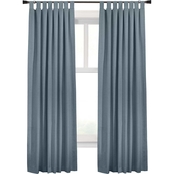 Commonwealth Home Fashions Ventura Tab Top Blackout 84 x 78 in. Curtain Panel 2 pk.