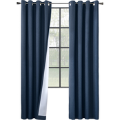 Commonwealth Home Fashions Bedford Total Blackout 63 x 104 in. Curtain Panel 2 pk.