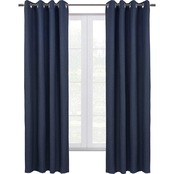 Commonwealth Home Fashions Shadow 84 x 52 in. Grommet Top Blackout Curtain Panel