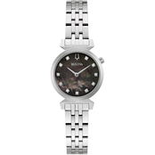Bulova Women's Regatta Diamond Accent Silvertone Watch 96P221