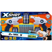 Zuru Mk X Shot 3 Double Pack with 2 Blasters, 3 Cans and 16 Darts