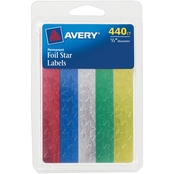 Avery Assorted Foil Star Labels 440 pk., 0.5 in. Diameter