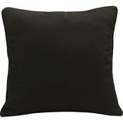 Outdoor Decor Solid Black 18 x 18 Printed Cushion