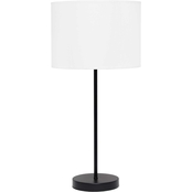 Simple Designs 22.4 in. Stick Lamp with Fabric Shade