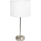 Simple Designs 22.4 in. Stick Lamp with Fabric Shade