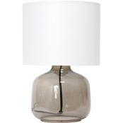 Simple Designs 13 in. Glass Table Lamp