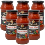Botticelli Premium Tomato & Basil Pasta Sauce 6 x 24 oz. Glass Jars