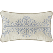 J. Queen New York Aidan Silver Boudoir Decorative Throw Pillow
