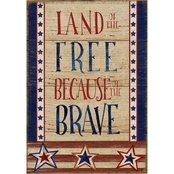 Courtside Market Land of the Free Flag Canvas Wall Art
