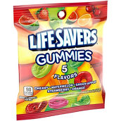 Lifesavers 5 Flavors Gummy Candy, 3.22 oz. Bag