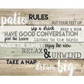 Courtside Market Patio Rules Canvas Wall Art