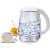 HomeCraft 1.7L Electric One Touch Control Glass Kettle