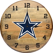 Imperial NFL Football Oak Barrel Clock