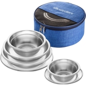 Wealers Stainless Steel Plates and Bowls Camping Set 12 pc.