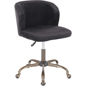LumiSource Fran Task Chair in Velvet Upholstery