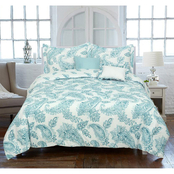 Royale Linens Aruba Paisley, Ultra-Soft and Breathable, 5-Piece  Comforter Set