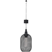 Alpine 12 in. Tall Hanging Solar Powered Outdoor Mesh Lantern with LED Lights