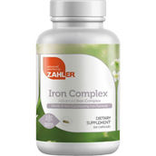 Zahler Iron Complex Supplement with Vitamin C Certified Kosher Capsules 100 ct.
