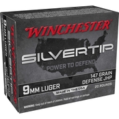 Winchester Silvertip 9mm 147 Gr. Hollow Point 20 Rnd