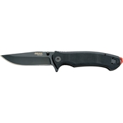 Bear & Son Cutlery 112 4-5/8 in. Black G10 Assisted Opener Knife with Black Blade