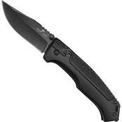 Bear & Son Cutlery 4.5 in. Black Aluminum Slide Lock Modified Clip Point Knife