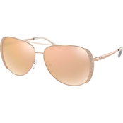 Michael Kors Chelsea Glam Aviator Sunglasses 0MK1082