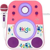 Singing Machine Kids Mood LED Glowing Bluetooth Karaoke Sing Along Speaker