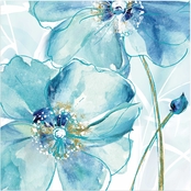 Inkstry Blue Spring Poppy II Canvas Print