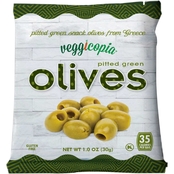 Veggicopia Greek Green Snack Olives (keto/pitted/no brine) 48 units, 1.0 oz. each