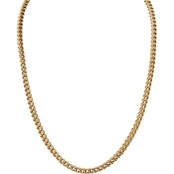 Esquire Gold Ion Plated Stainless Steel Foxtail Chain