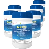 Symtek BioClean Biodegradable Disinfectant Surface Wipes 100 ct. 6 pk.