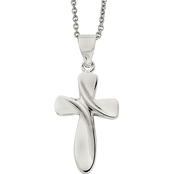 Sterling Silver Cross 18 in. Necklace