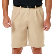 Haggar Cool 18 PRO Stretch Solid Pleat Front Shorts