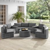 Crosley Catalina Outdoor Wicker 6 pc. Sectional Set