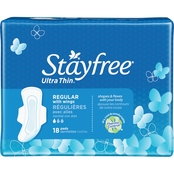 Stayfree Ultra Thin Regular Pads 18 ct.