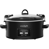 Crock-Pot 6 qt. Programmable Cook and Carry Stainless Steel Slow Cooker