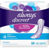 Always Discreet Moderate Incontinence Pads 66 ct.