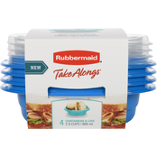 Rubbermaid TKA On The Go 2.9 Square Food Storage Containers 4 pk.