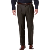 Haggar Premium Comfort 4 Way Stretch Classic Fit Pleat Front Pants