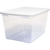 Homz 56 qt. Clear Tote with Lid