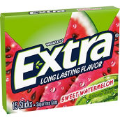 Extra Sweet Watermelon Sugarfree Gum, Single Pack 15 Pieces