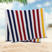Simply Perfect Primary Cabana Beach Towel