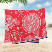 Simply Perfect Engraved Citrus Beach Towel